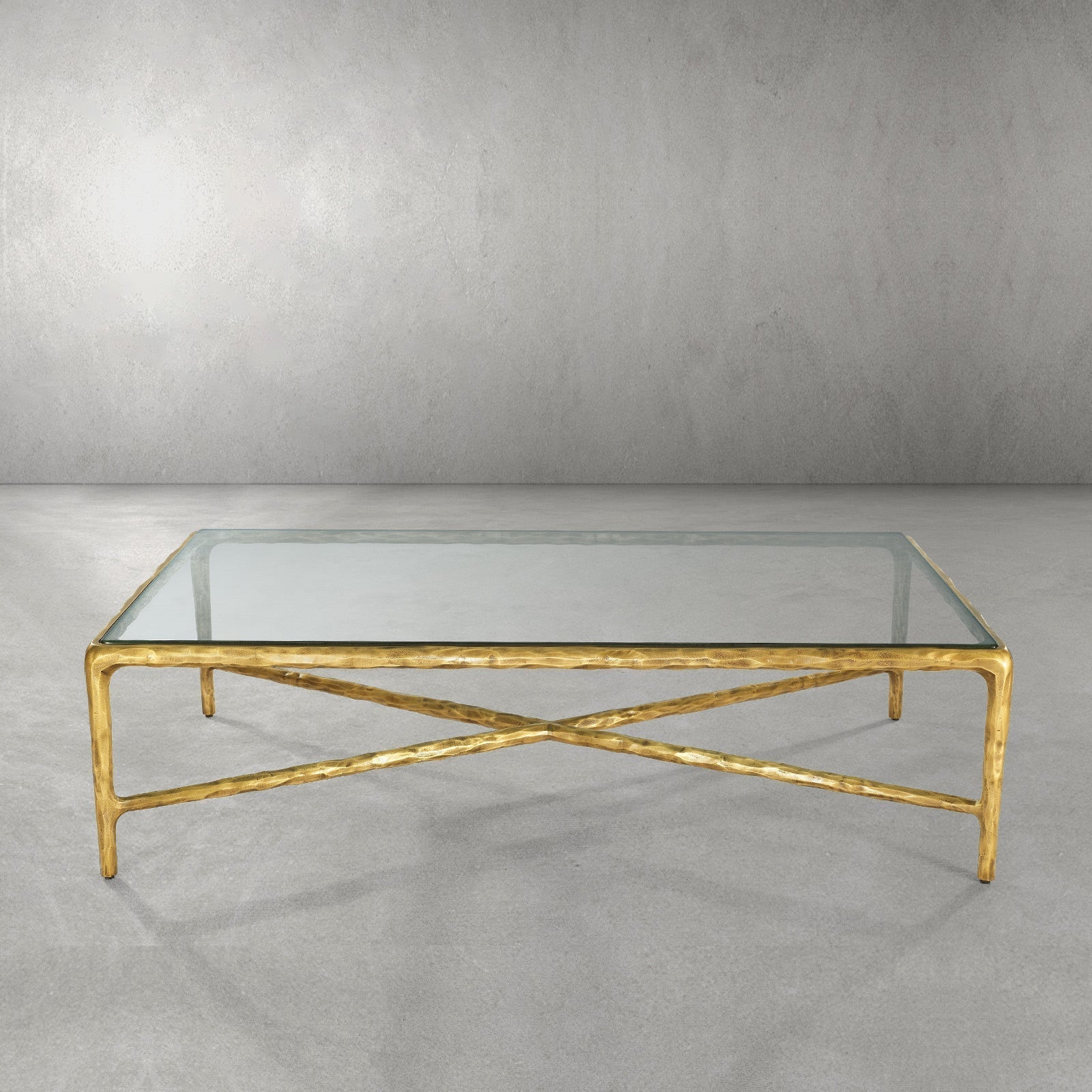 Aurelia Glass Top Rectangular Coffee Table