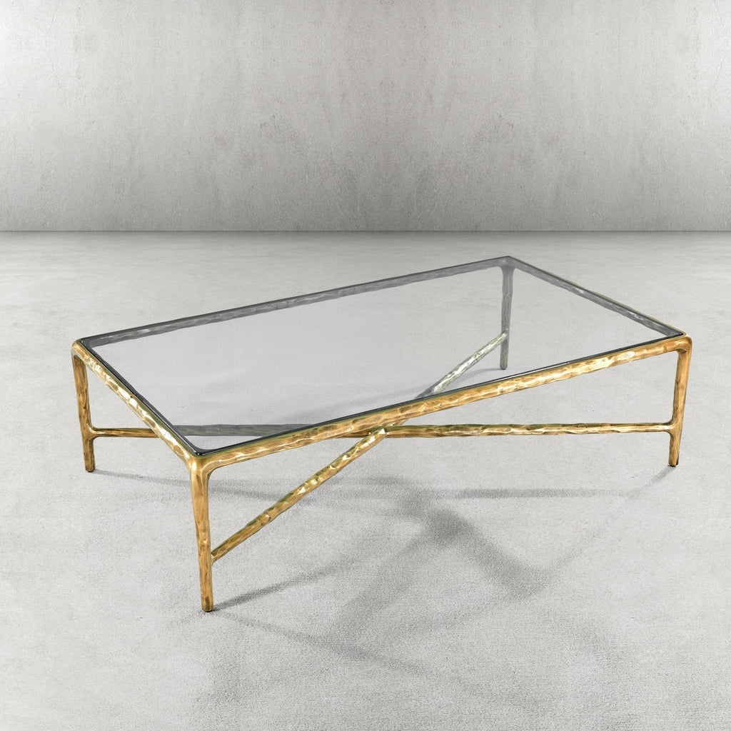 Aurelia Glass Top Rectangular Coffee Table