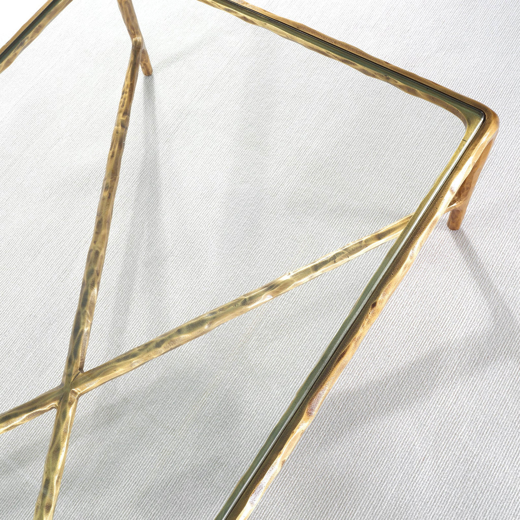 Aurelia Glass Top Rectangular Coffee Table