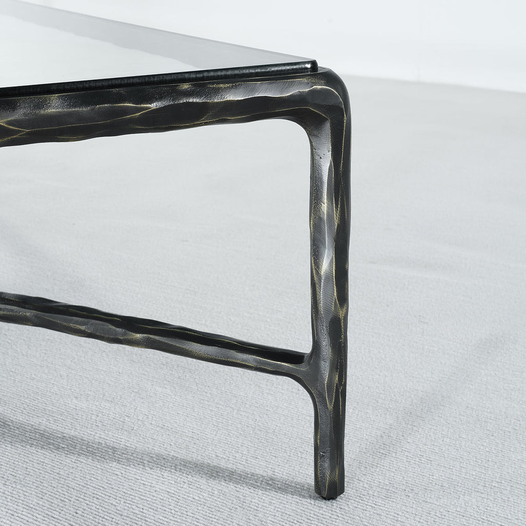 Aurelia Glass Top Rectangular Coffee Table