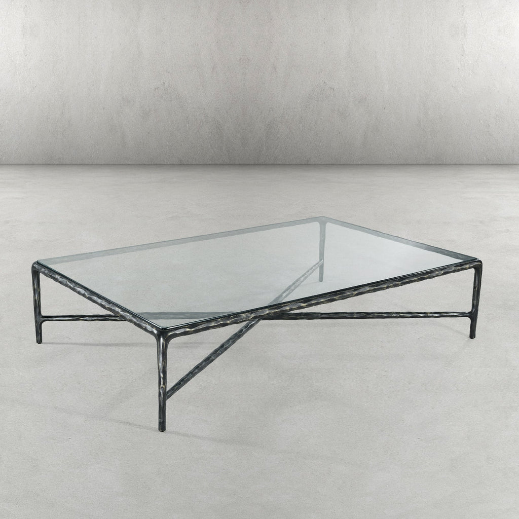 Aurelia Glass Top Rectangular Coffee Table