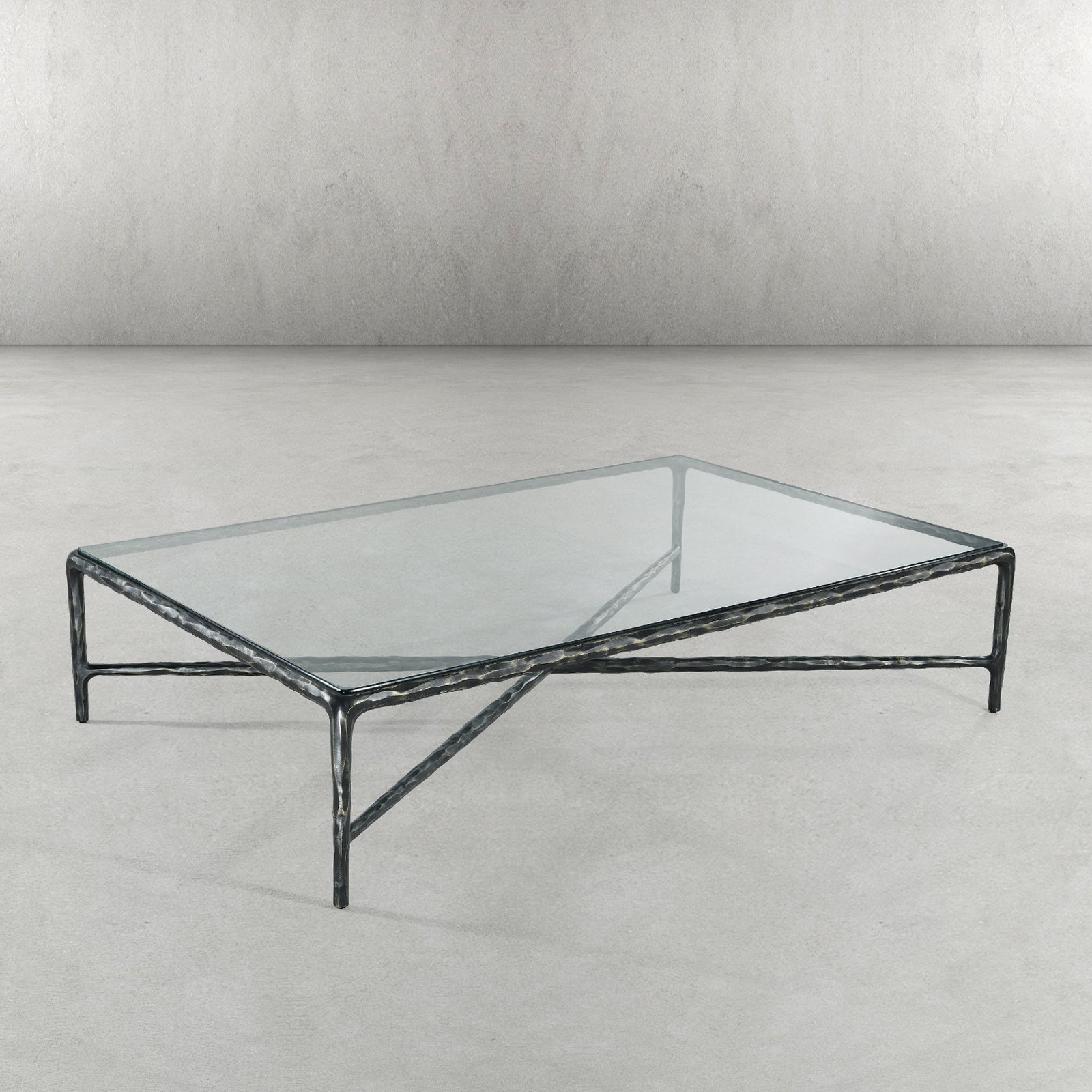 Aurelia Glass Top Rectangular Coffee Table