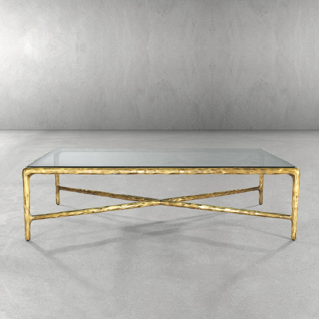 Aurelia Glass Top Rectangular Coffee Table