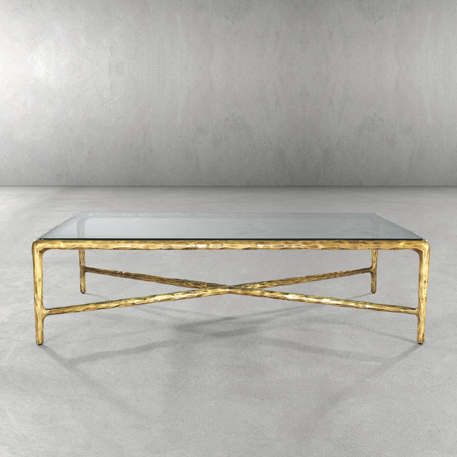 Aurelia Glass Top Rectangular Coffee Table