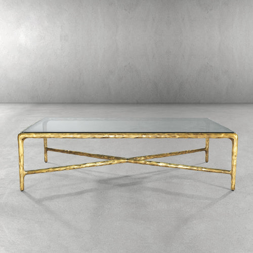 Aurelia Glass Top Rectangular Coffee Table