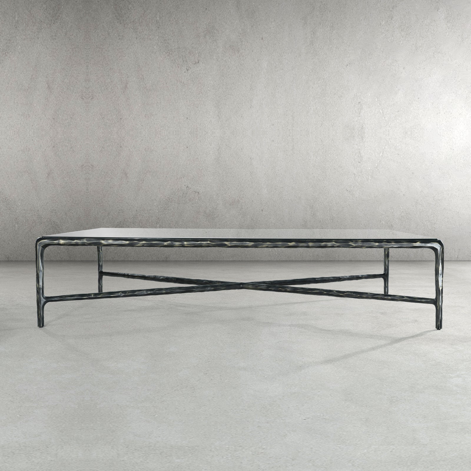 Aurelia Glass Top Rectangular Coffee Table
