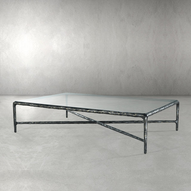 Aurelia Glass Top Rectangular Coffee Table