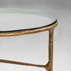 Aurelia Glass Round Coffee Table 3 Legs 35"