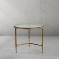 Aurelia Glass Round Side Table 3 Leg 24"D