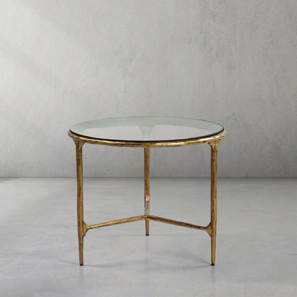 Aurelia Glass Round Side Table 3 Leg 24"D