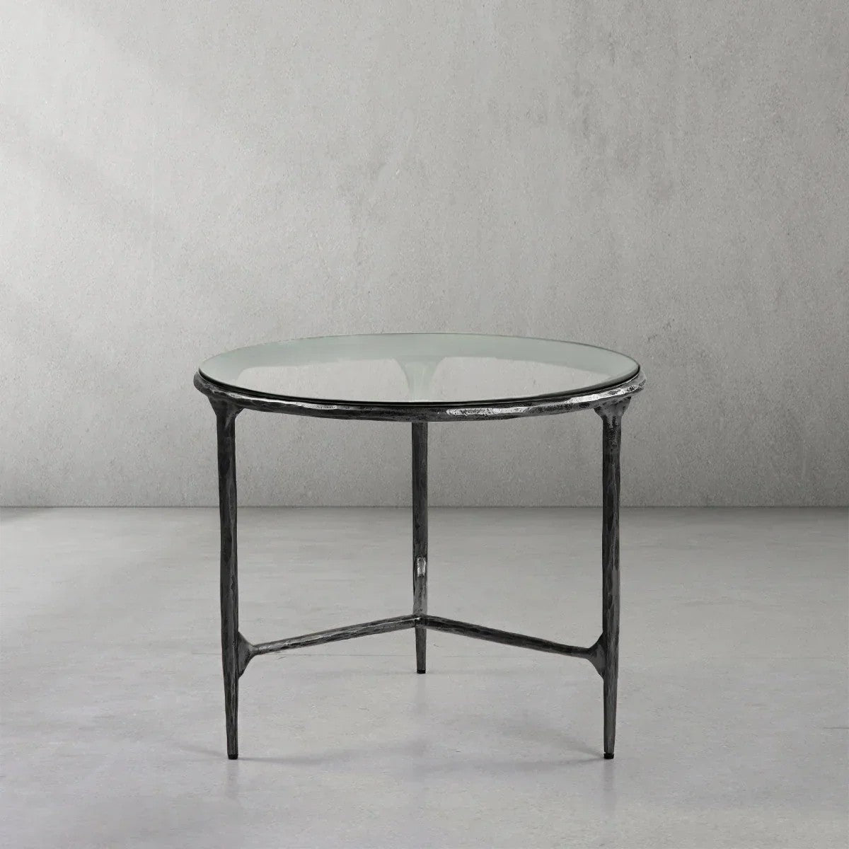 Aurelia Glass Round Side Table 3 Leg 24"D