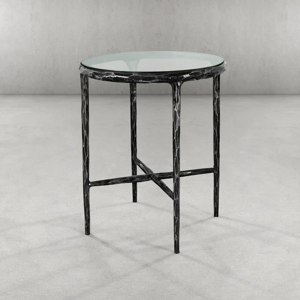 Aurelia Glass Round Side Table