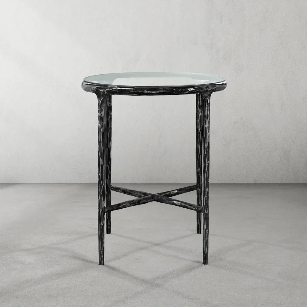 Aurelia Glass Round Side Table