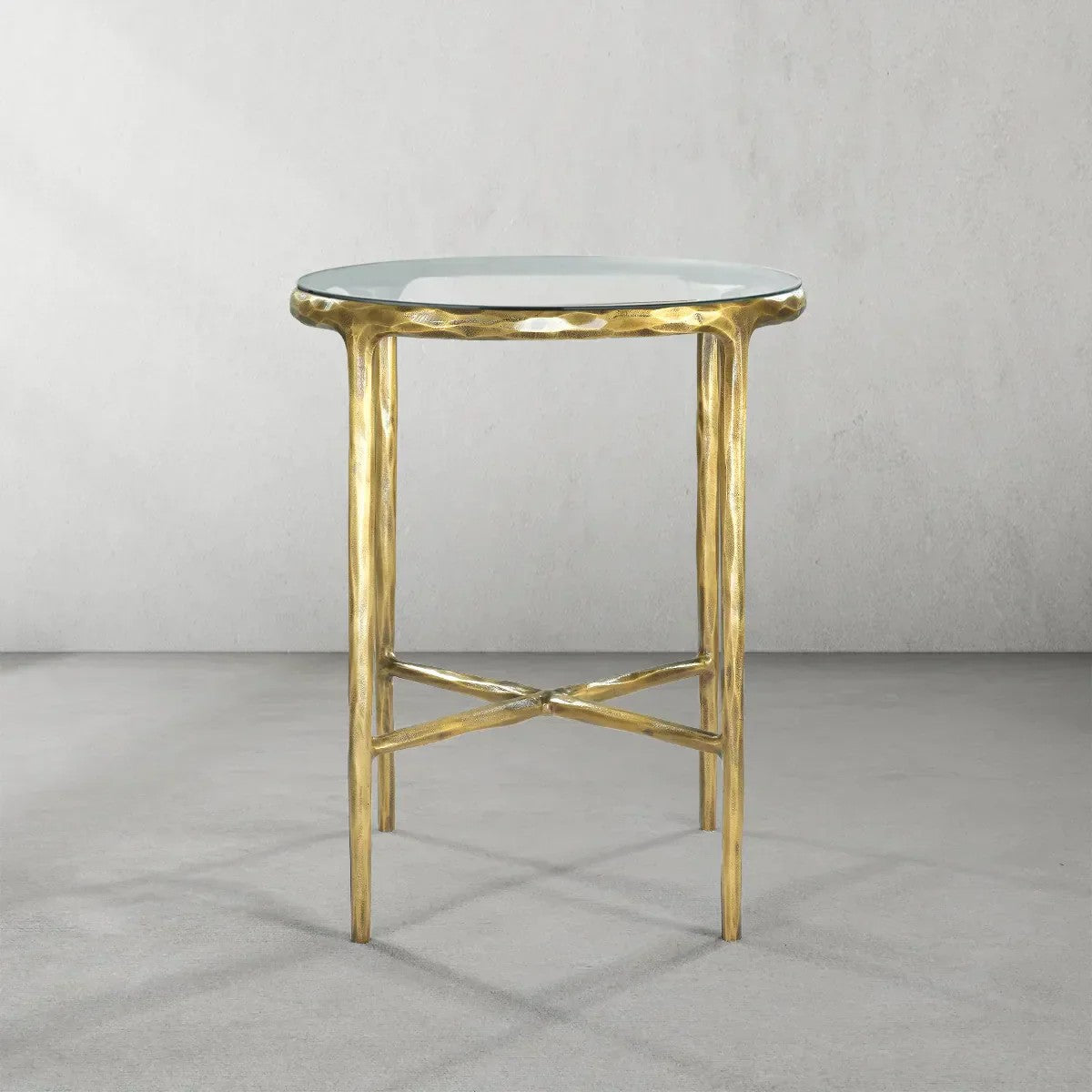 Aurelia Glass Round Side Table