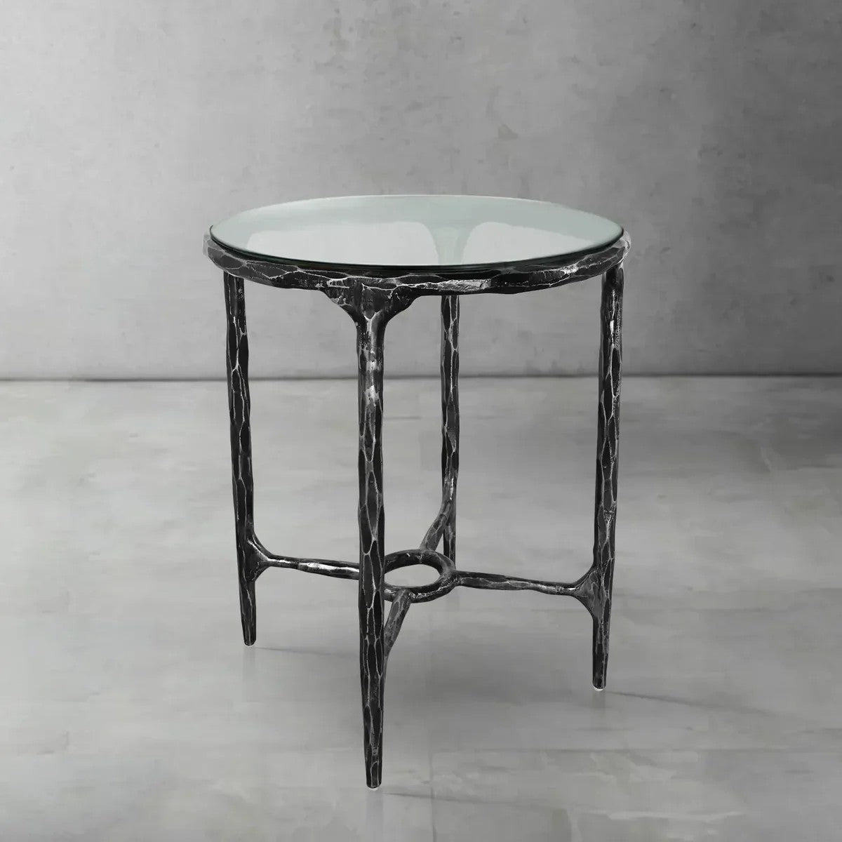Aurelia Glass Round Side Table
