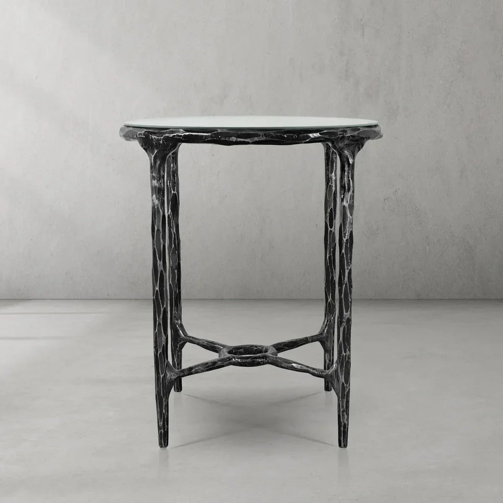 Aurelia Glass Round Side Table