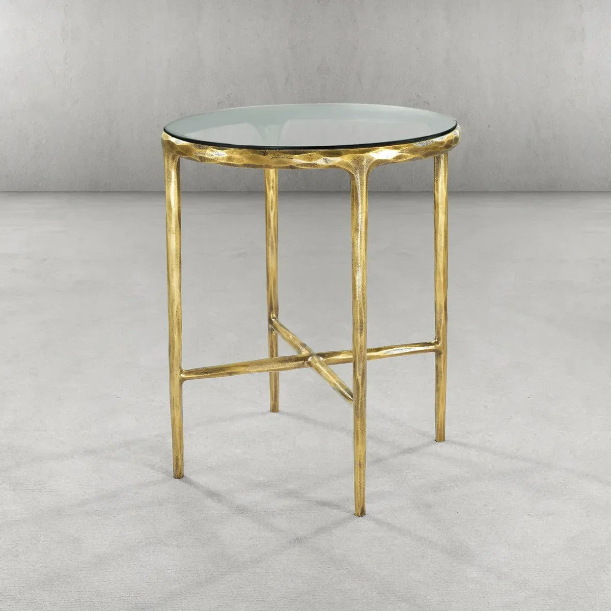 Aurelia Glass Round Side Table