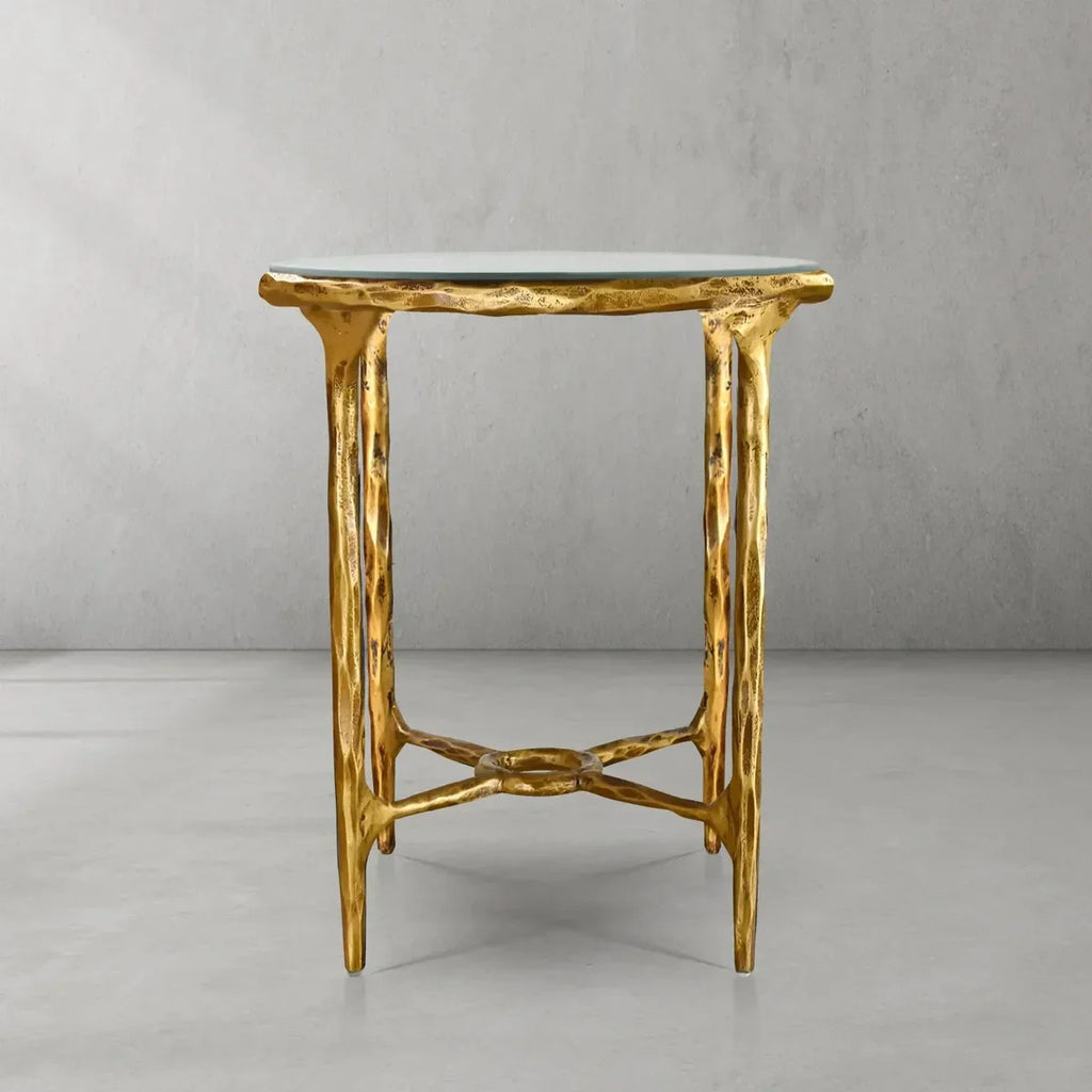 Aurelia Glass Round Side Table