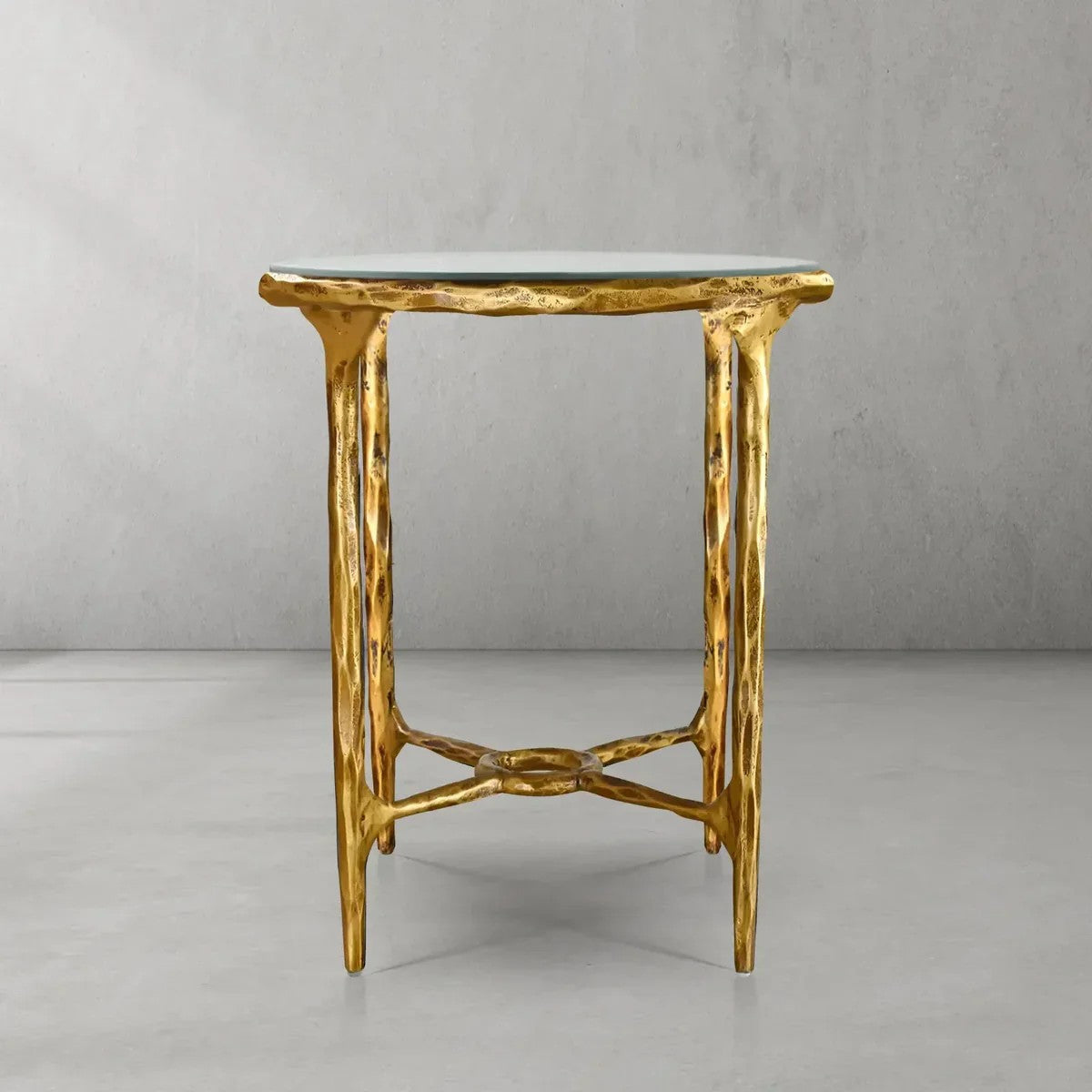 Aurelia Glass Round Side Table