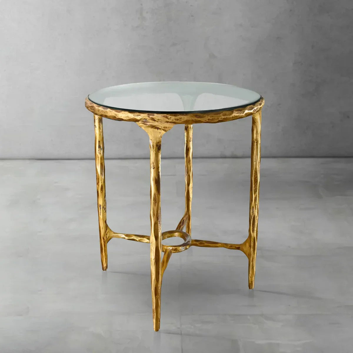Aurelia Glass Round Side Table