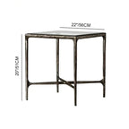 Aurelia Glass Square Side Table 18" 22"