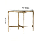 Aurelia Glass Square Side Table 18" 22"