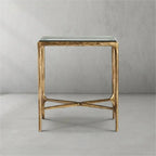 Aurelia Glass Square Side Table 18" 22"