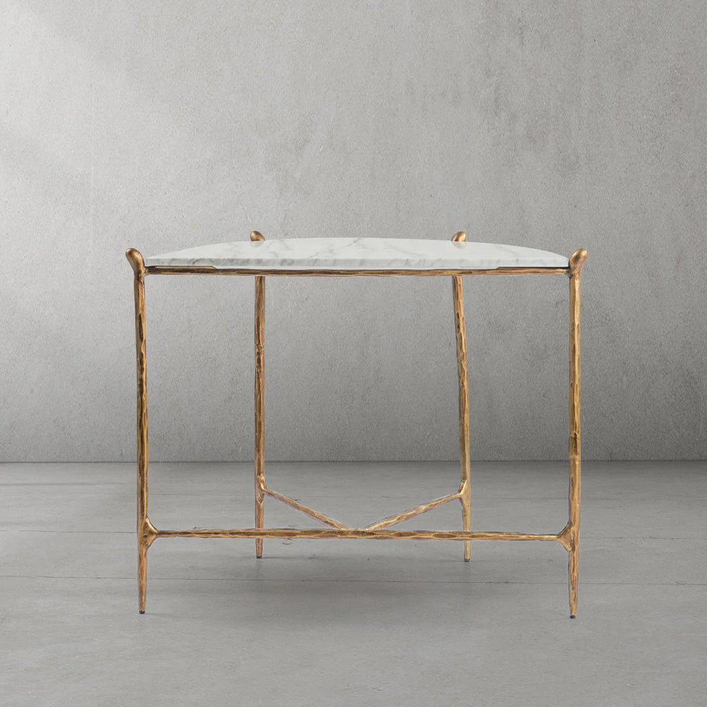 Aurelia Horn Semi-Circle Marble Console Table