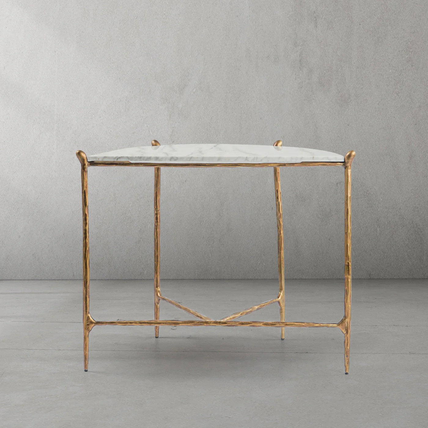 Aurelia Horn Semi-Circle Marble Console Table