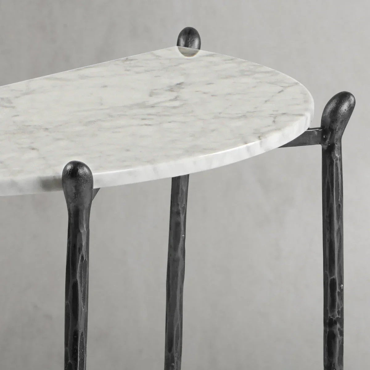Aurelia Horn Semi-Circle Marble Console Table