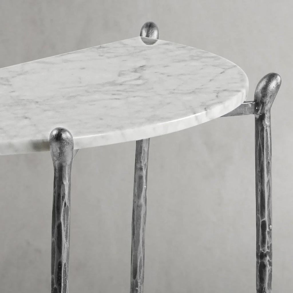 Aurelia Horn Semi-Circle Marble Console Table