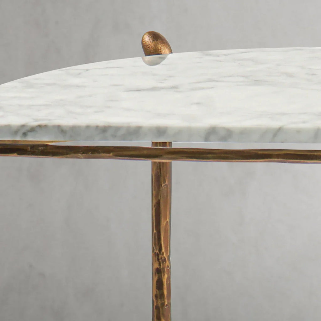 Aurelia Horn Semi-Circle Marble Console Table