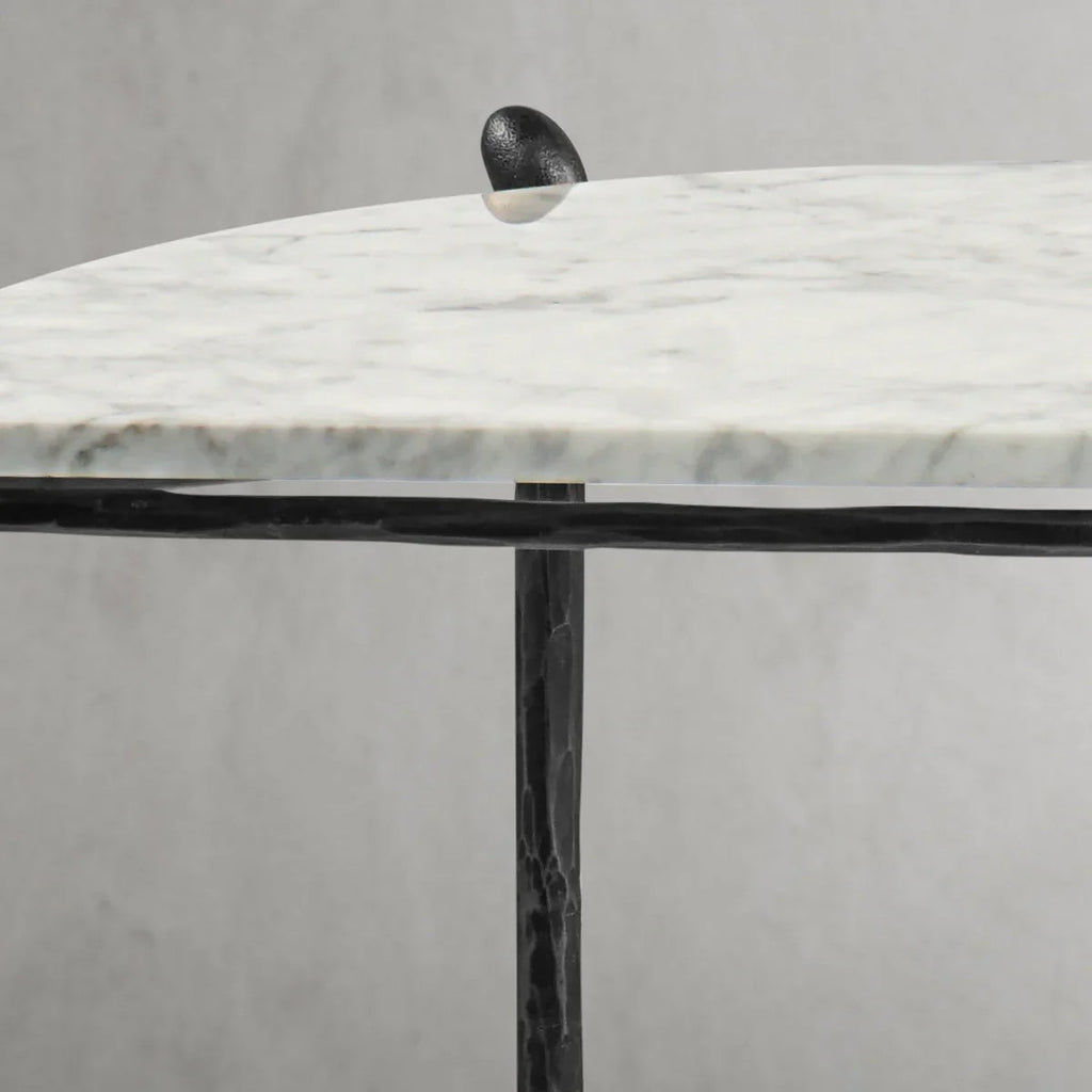 Aurelia Horn Semi-Circle Marble Console Table