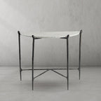 Aurelia Horn Semi-Circle Marble Console Table