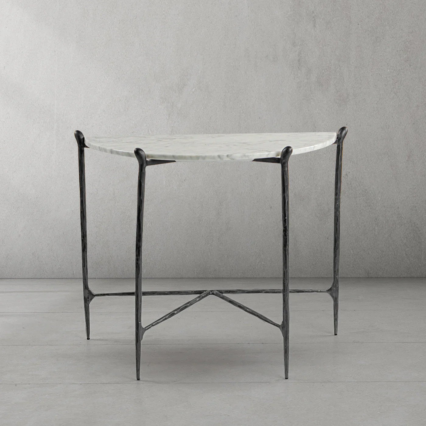 Aurelia Horn Semi-Circle Marble Console Table