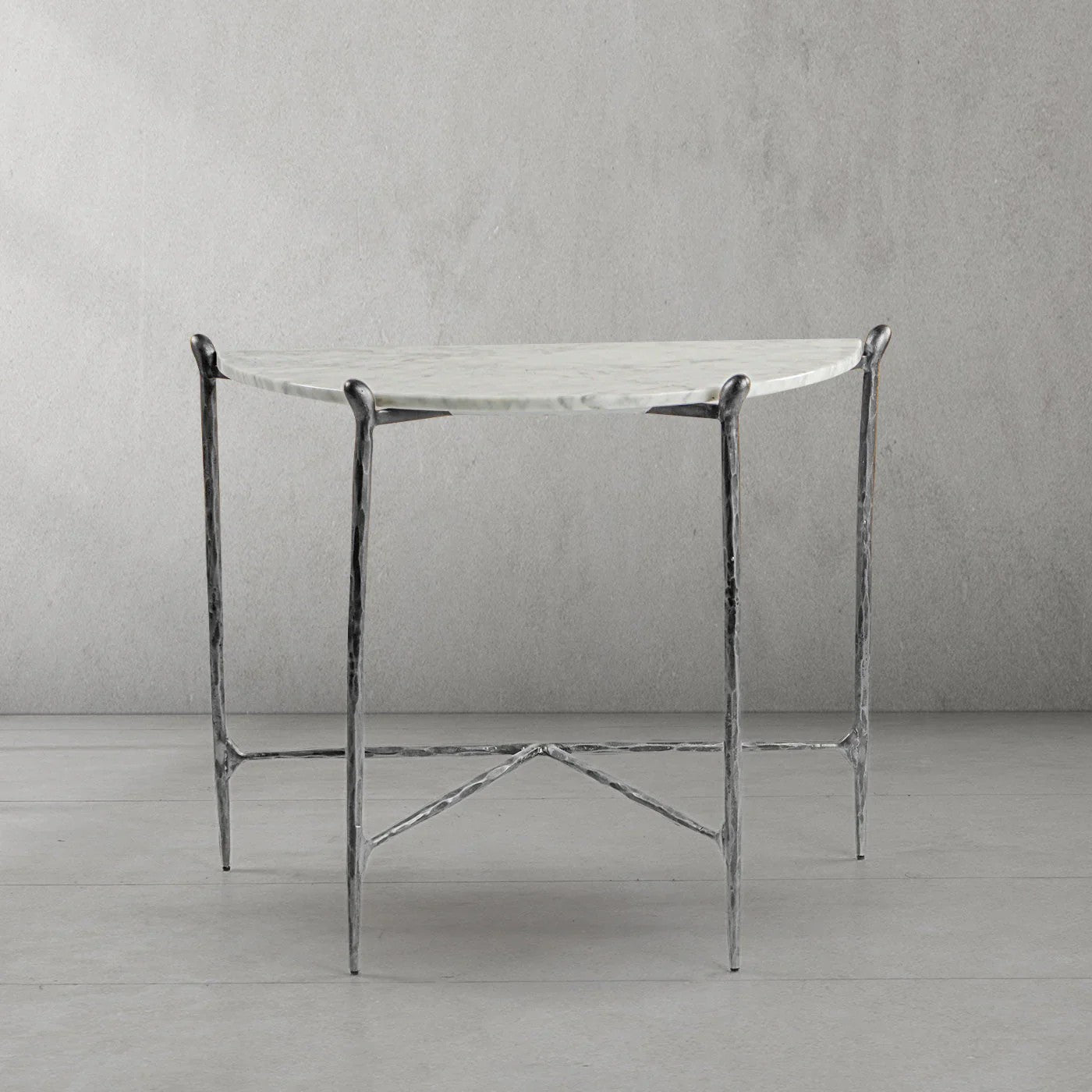 Aurelia Horn Semi-Circle Marble Console Table