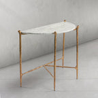 Aurelia Horn Semi-Circle Marble Console Table