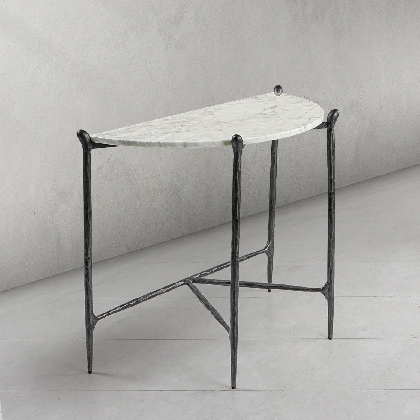 Aurelia Horn Semi-Circle Marble Console Table