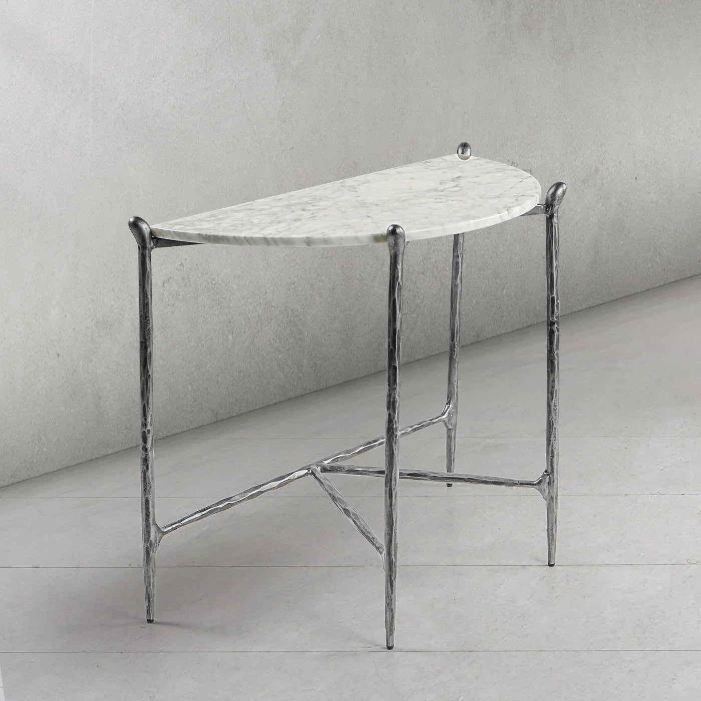 Aurelia Horn Semi-Circle Marble Console Table