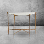 Aurelia Horn Semi-Circle Marble Console Table