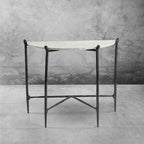 Aurelia Horn Semi-Circle Marble Console Table