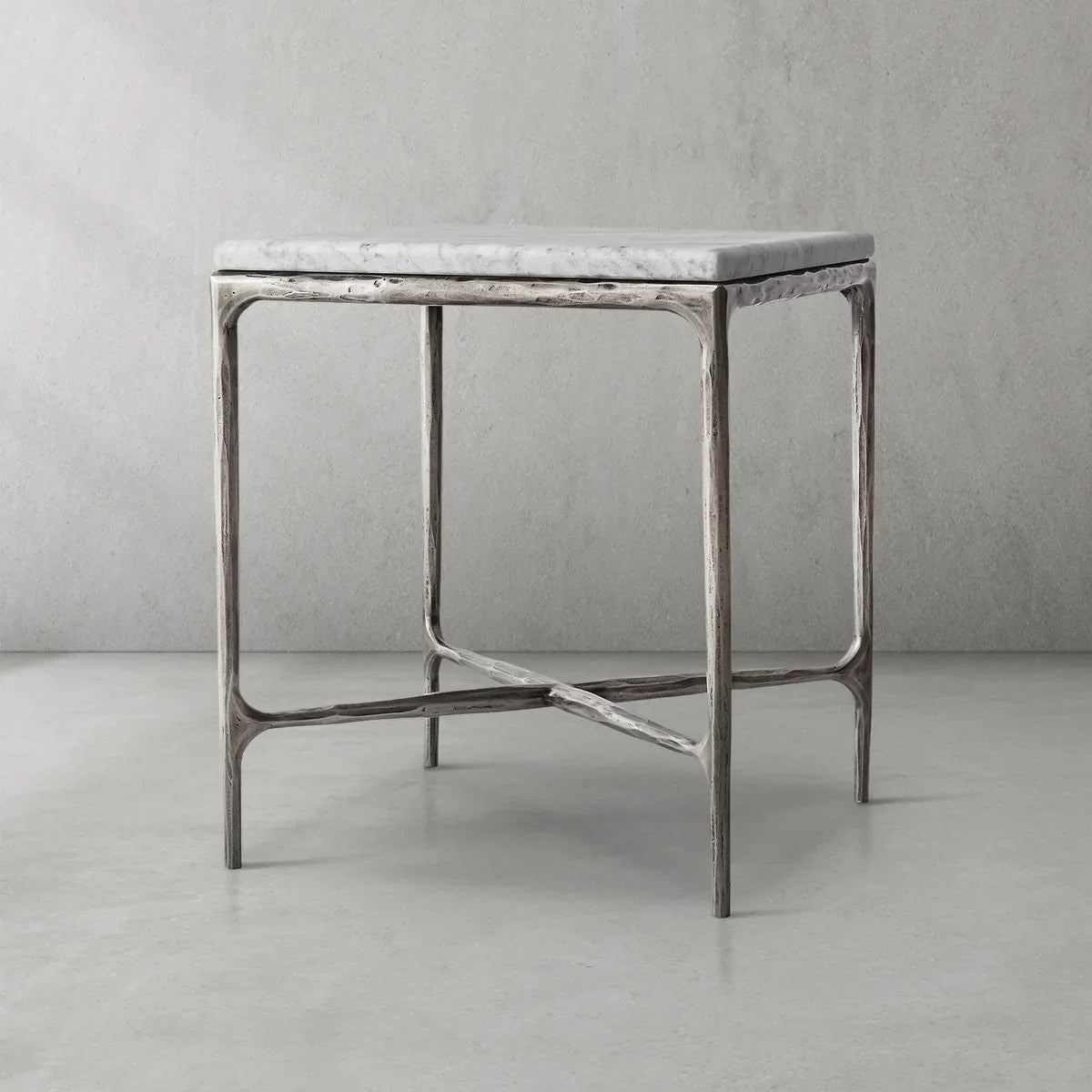 Aurelia Marble Square Side Table 18" 22"