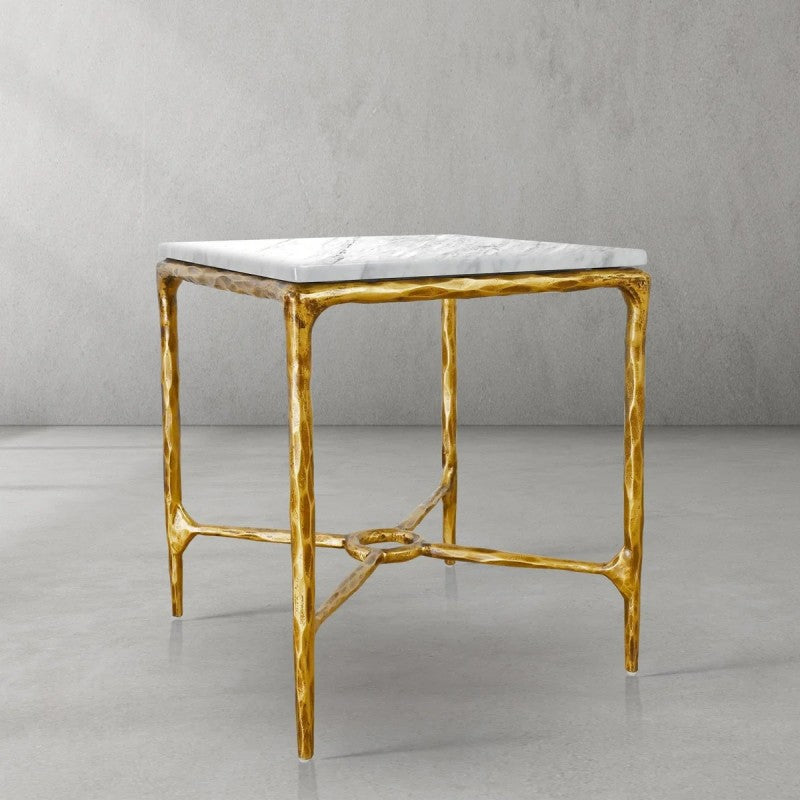 Aurelia Marble Square Side Table 18" 22"
