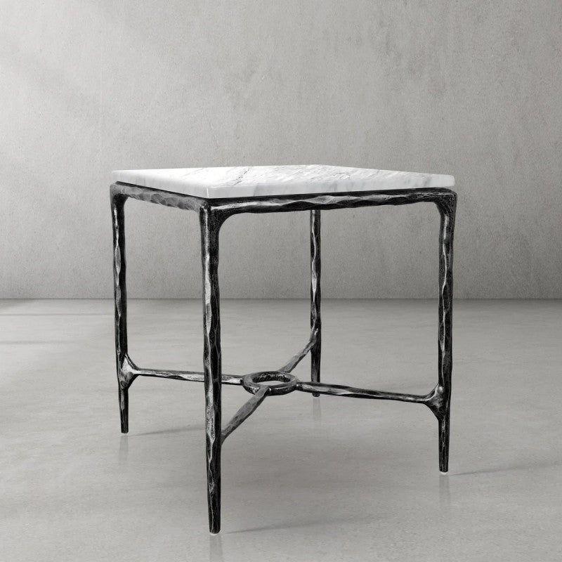 Aurelia Marble Square Side Table 18" 22"