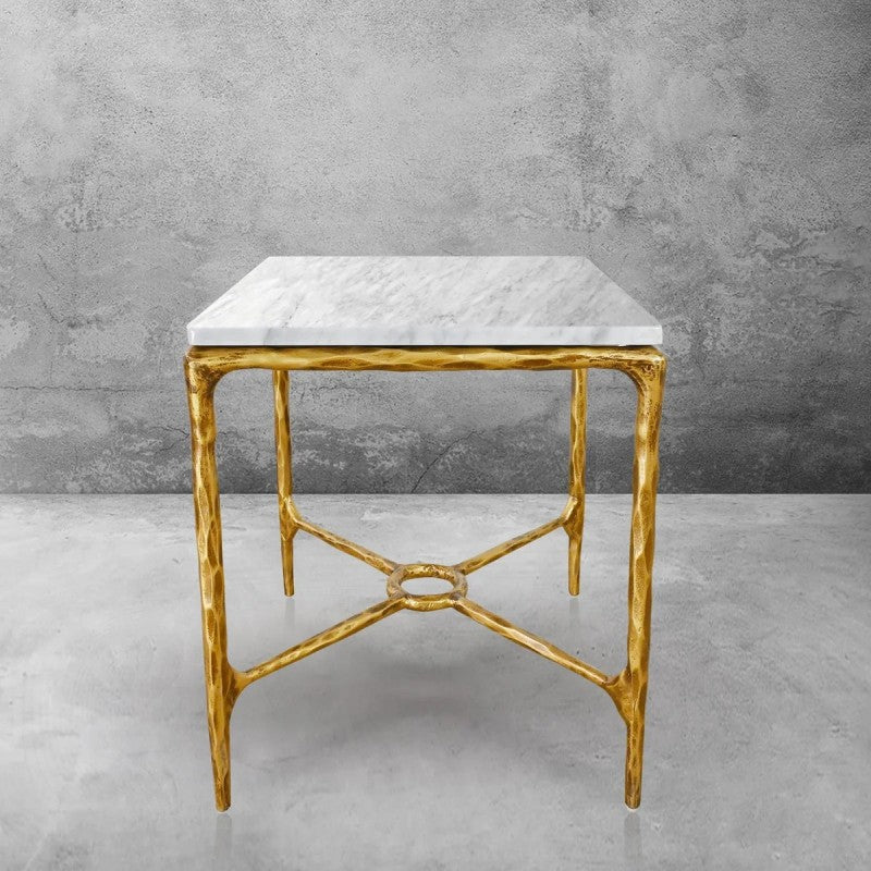 Aurelia Marble Square Side Table 18" 22"