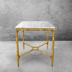Aurelia Marble Square Side Table 18" 22"