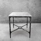 Aurelia Marble Square Side Table 18" 22"