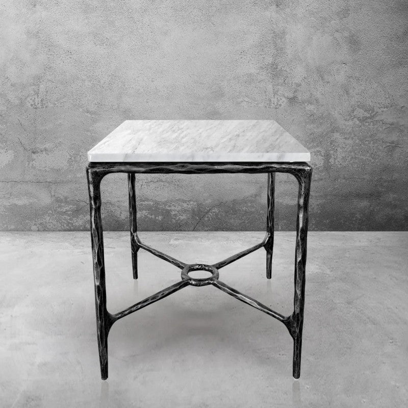 Aurelia Marble Square Side Table 18" 22"