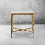 Aurelia Marble Square Side Table 18" 22"