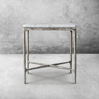 Aurelia Marble Square Side Table 18" 22"